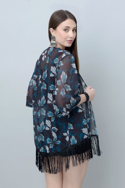 Floral Print Kimono