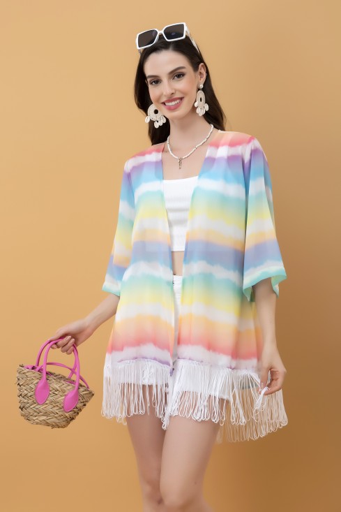 Ombre Kimono Style Shrug