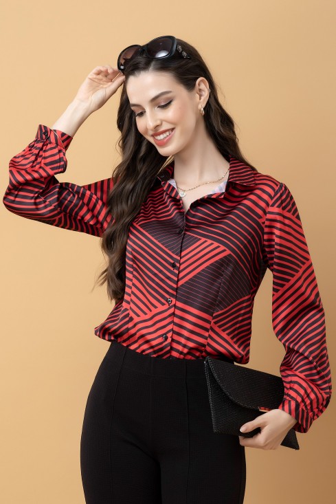 Geometric Print Classic Shirt