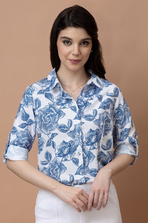 Floral Casual Linen Shirt