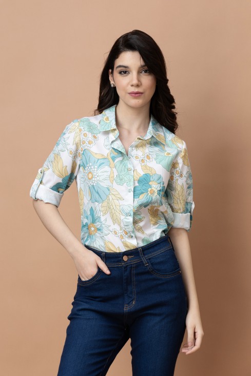 Floral Linen Shirt