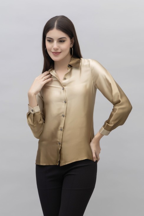 Ombre Casual Satin Shirt