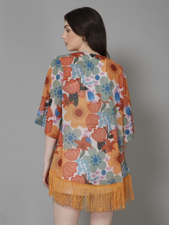 Casual Printed Kimono