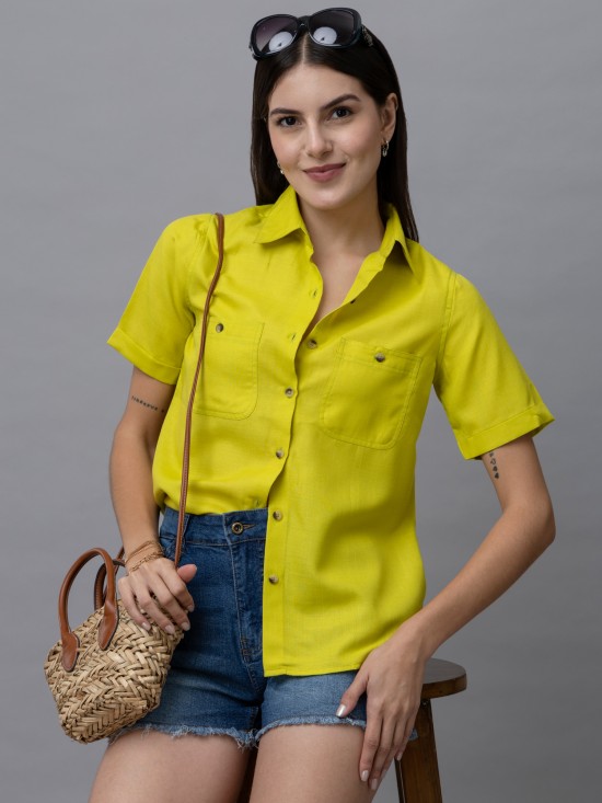 Casual Linen Half Sleeves Shirt