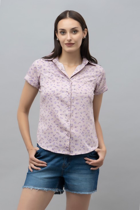 Casual Linen Half Sleeves Shirt