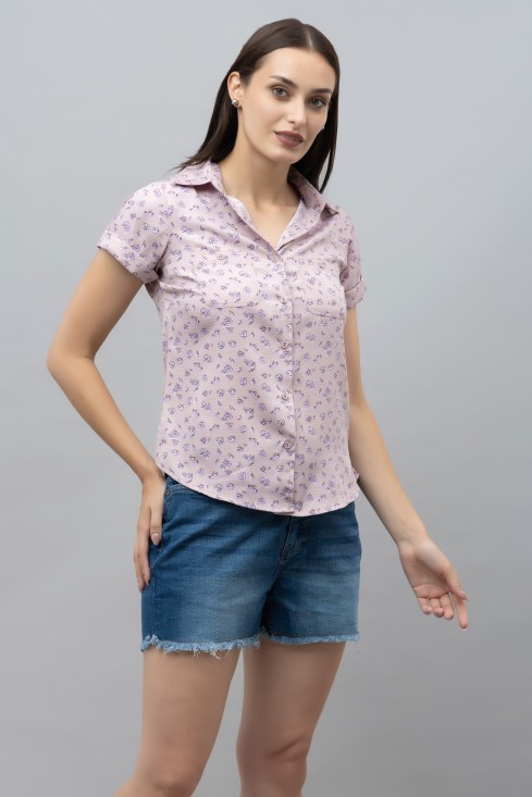 Casual Linen Half Sleeves Shirt