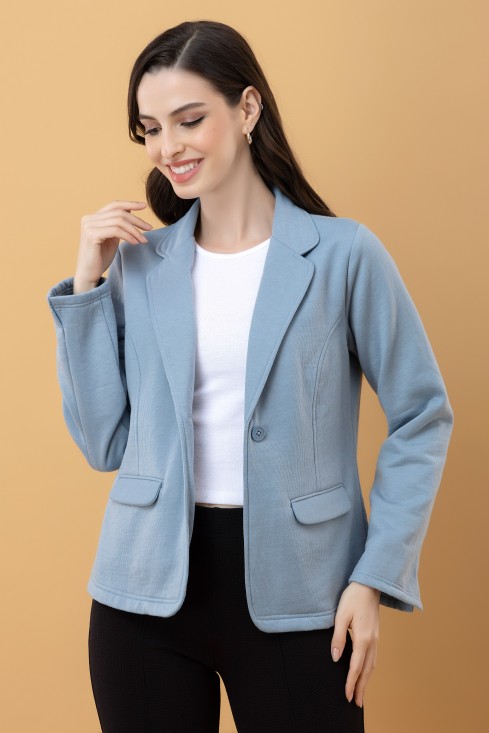 Blazer Style Terry Jacket