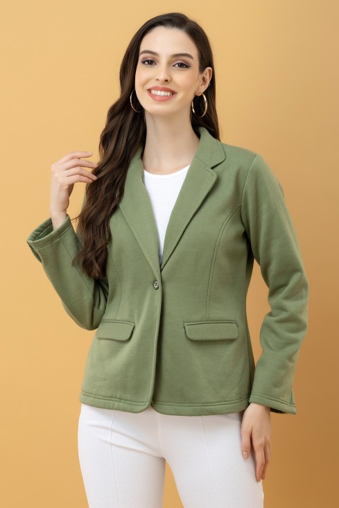 Blazer Style Terry Jacket