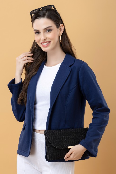 Blazer Style Terry Jacket
