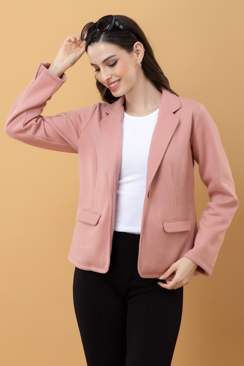 Blazer Style Terry Jacket