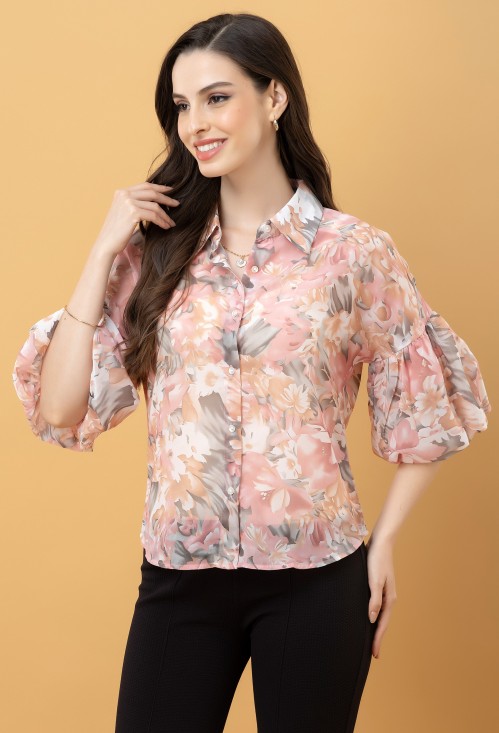 Baloon Sleeves Casual Shirt