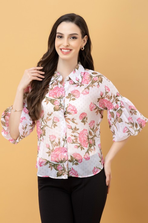 Baloon Sleeves Casual Shirt
