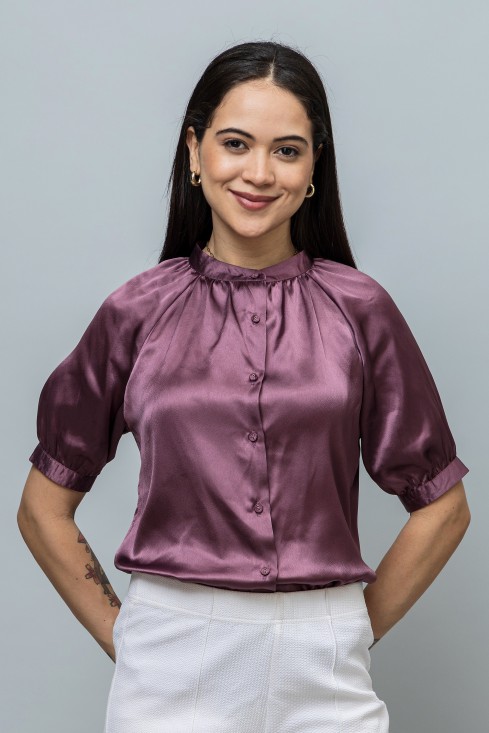 Raglan Sleeves Shirt Style Top