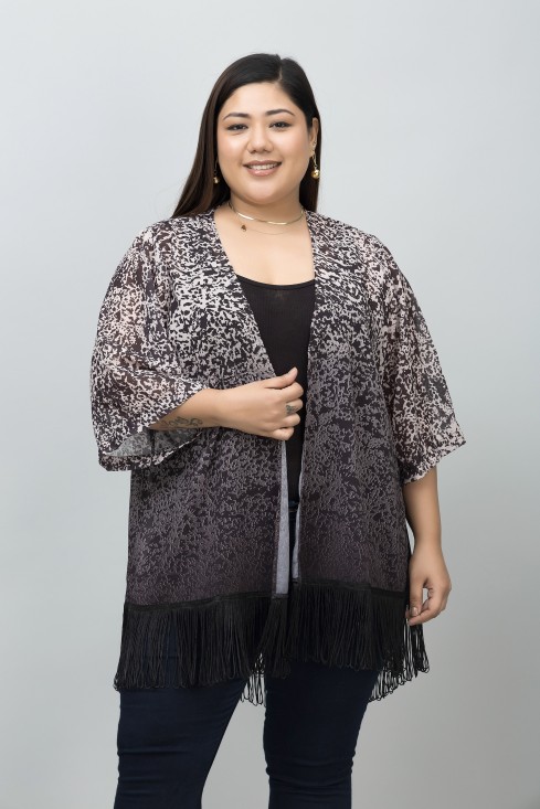 Animal Print Kimono