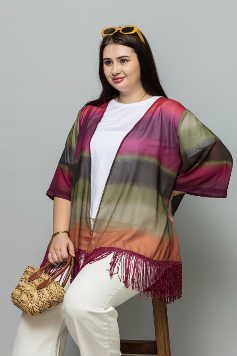 Colorblocked Kimono
