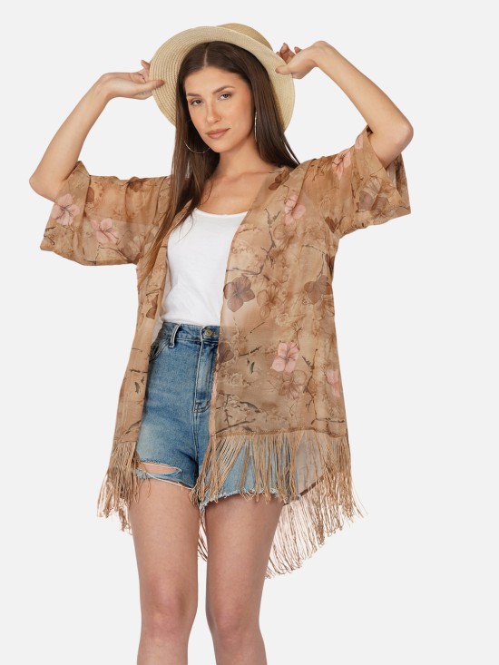 Floral printed Kimono