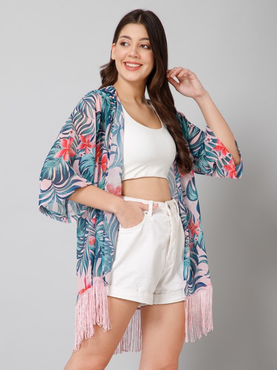 Tropical Print Kimono