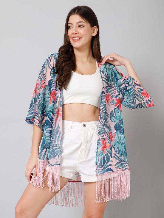 Tropical Print Kimono