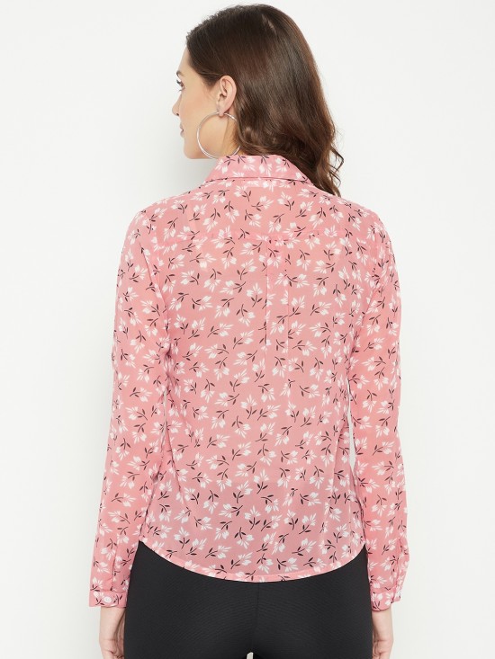 Floral print regular shirt