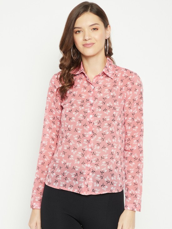 Floral print regular shirt