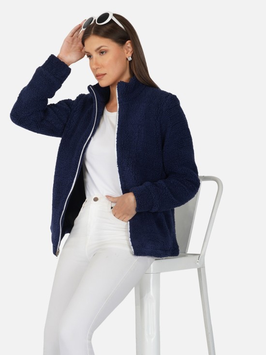 Yarn Fleece Zipper Jacket