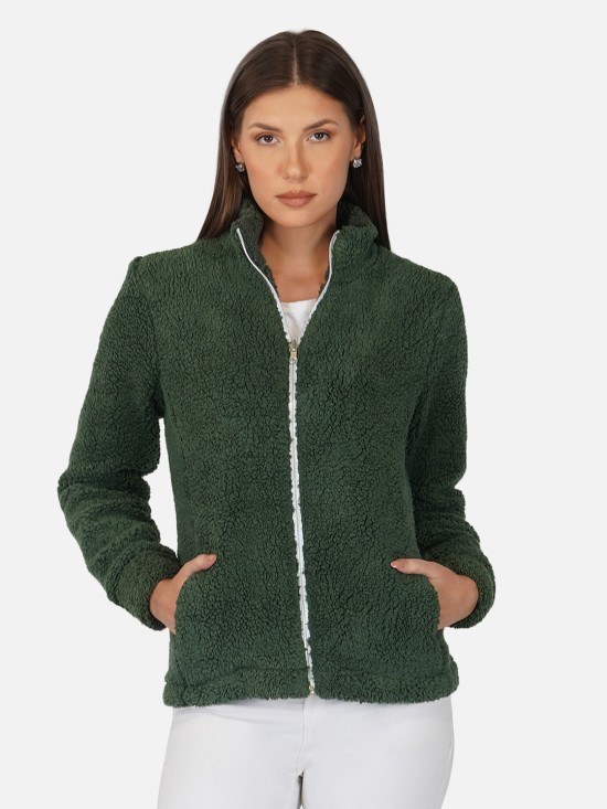 Yarn Fleece Zipper Jacket