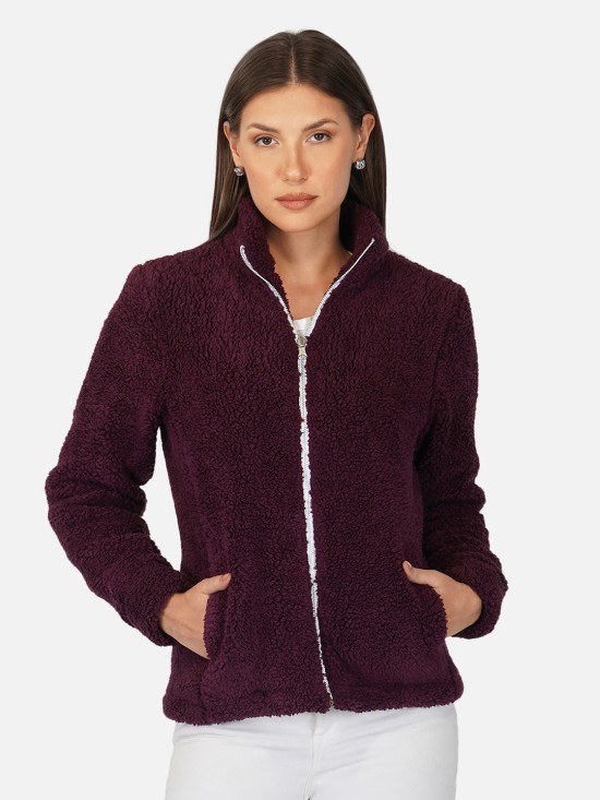 Yarn Fleece Zipper Jacket