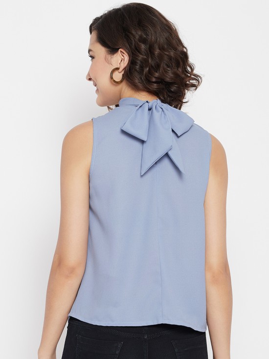 Solid back knot tie top